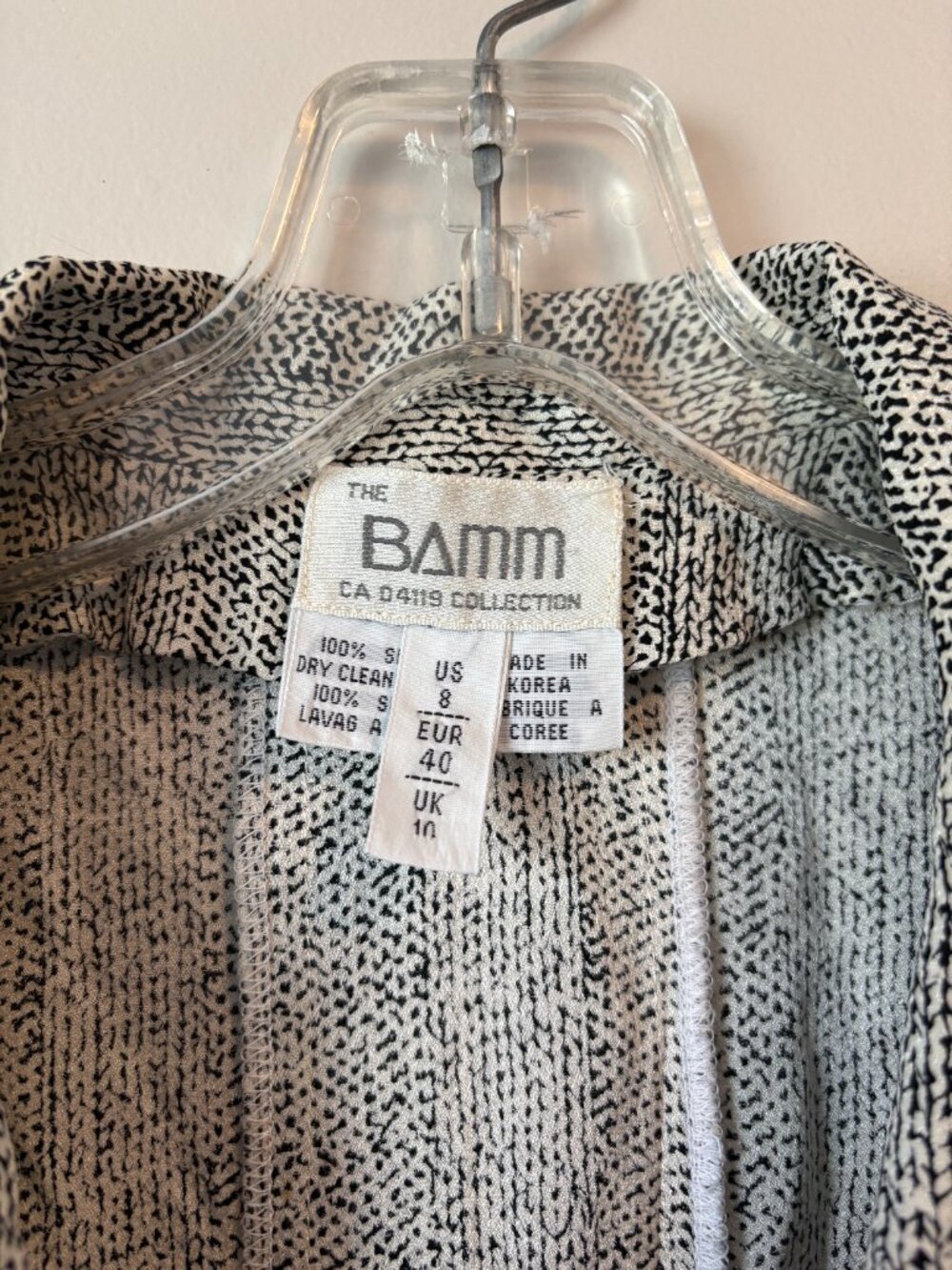 Vintage the BAMM Collection 100% Silk Pleated Blazer Blouse Jacket 8 Medium M - Picture 2 of 5